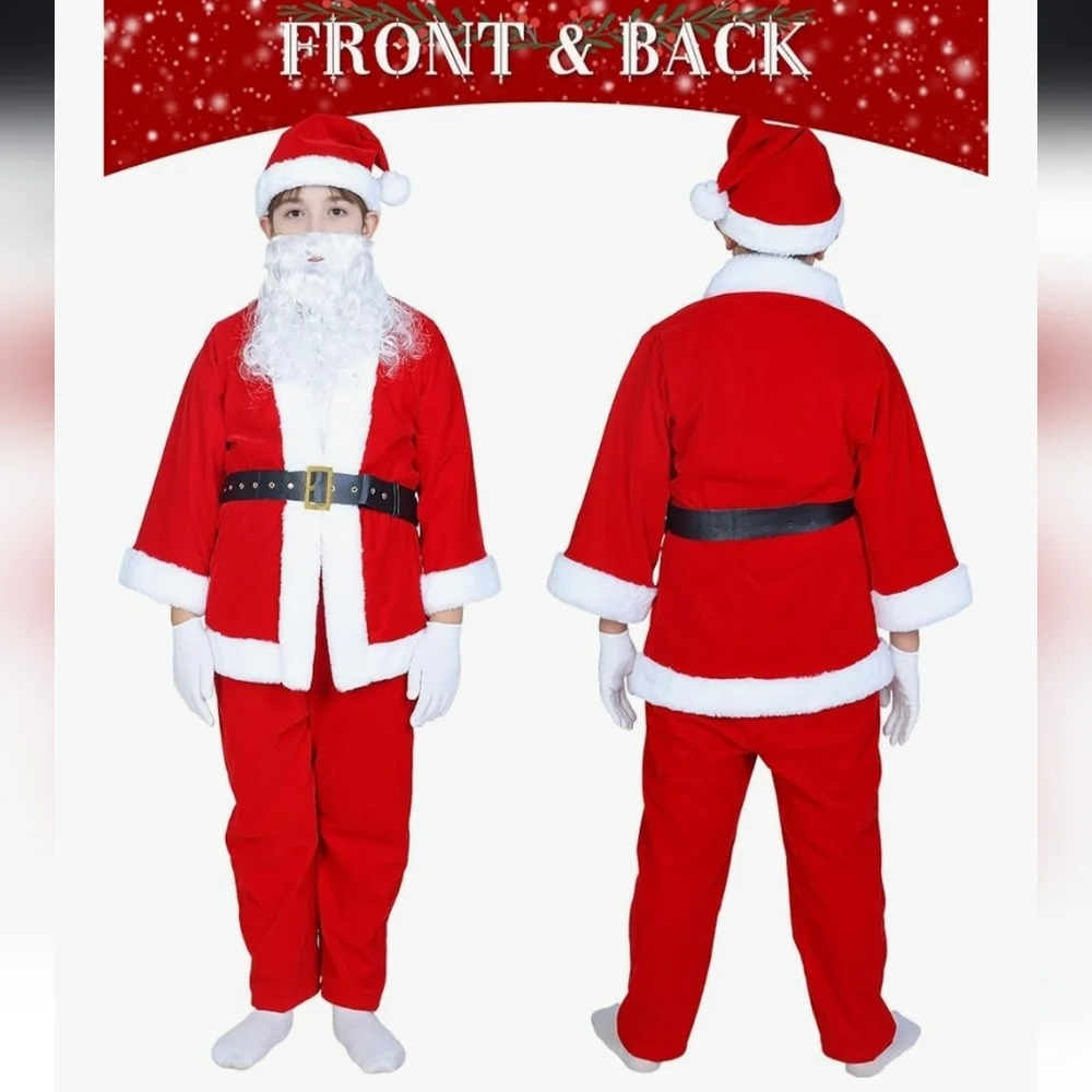 Kids Santa Claus Costume Set - Red and White NWT